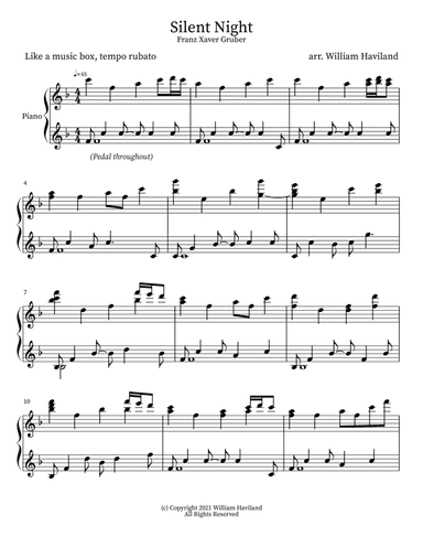 Silent Night (arr. William Haviland)
