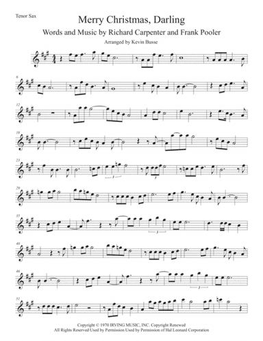Merry Christmas, Darling (arr. Kevin Busse)