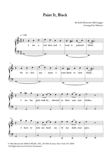 Paint It, Black (arr. Milanov)
