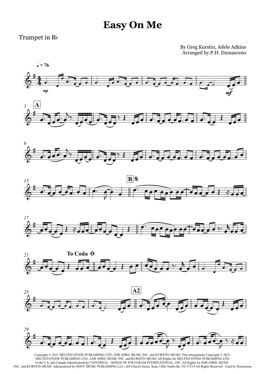 Easy On Me (arr. P.H. Damasceno)