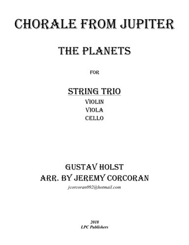 Chorale from Jupiter for String Trio (arr. Jeremy Corcoran)