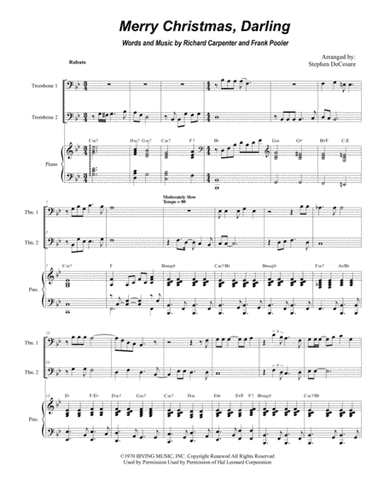 Merry Christmas, Darling (arr. Stephen DeCesare)