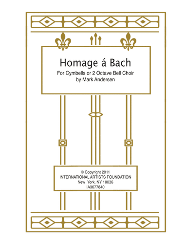 Homage á Bach for Cymbells or 2 Octave Bell Choir C5-C7
