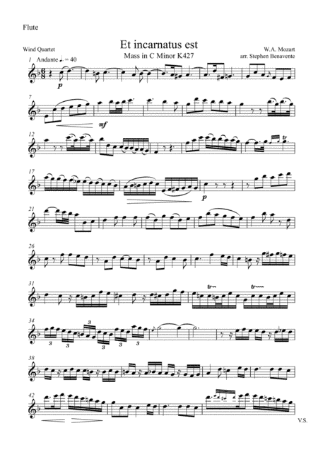 Et incarnatus est (arr. Stephen Benavente)