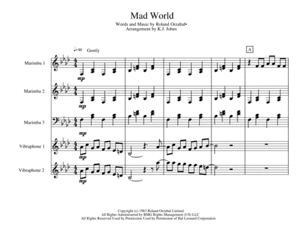 Mad World (arr. K. J. Johns)