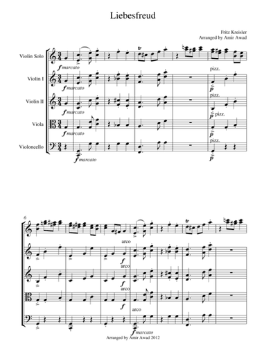 Kriesler : Liebesfraud for Violin Solo and String Orchestra (arr. Amir Awad)