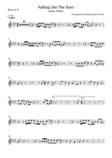 Falling Like The Stars (arr. Melquisedeque C.Silva)