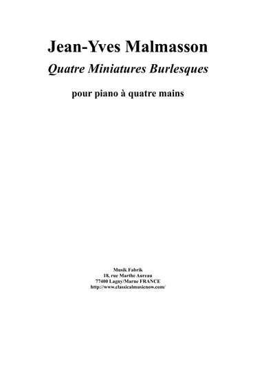 Quatre Miniature Burlesques