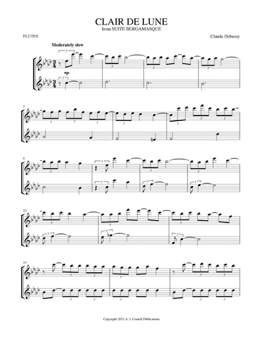 Clair de lune (from Suite Bergamasque) (arr. Mark Phillips)