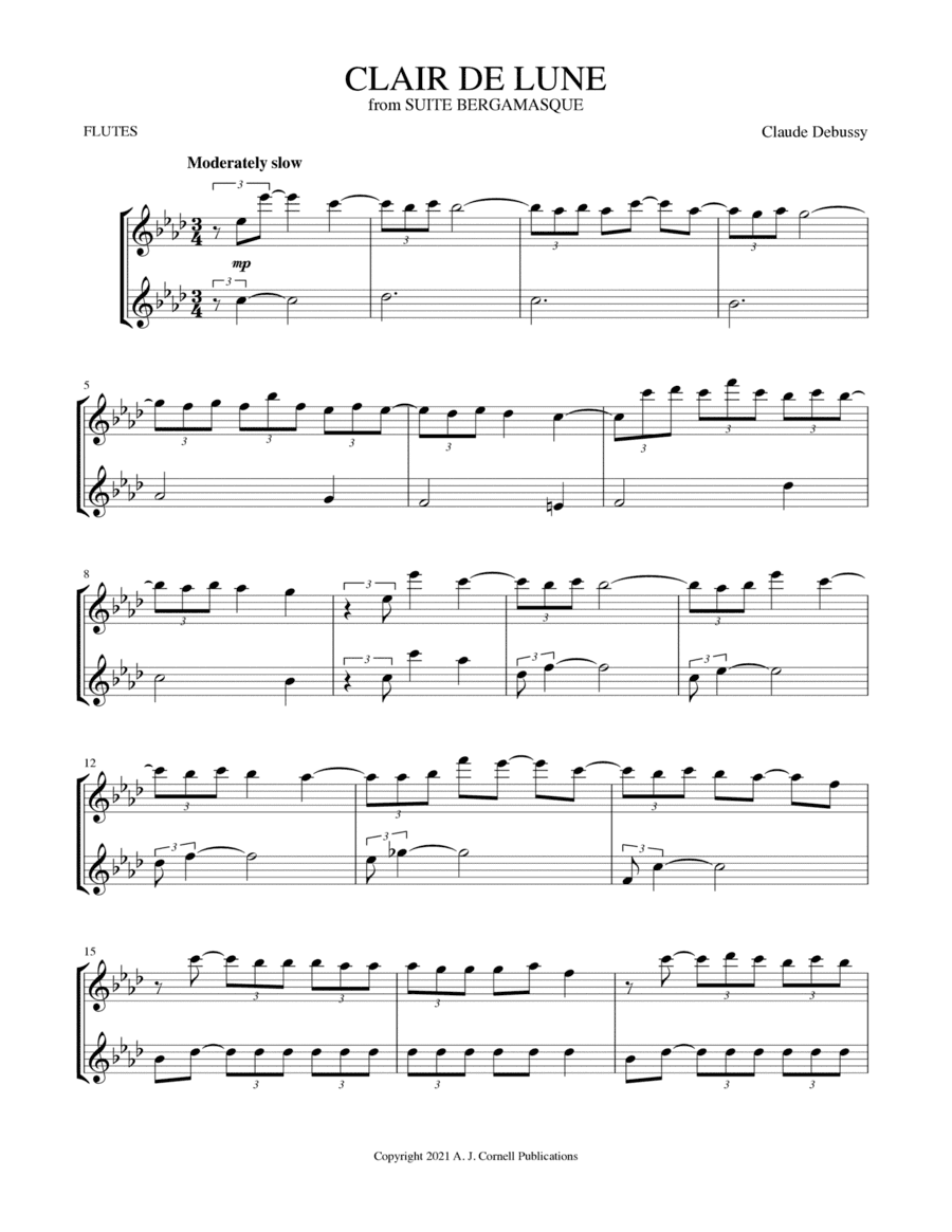 Clair de lune (from Suite Bergamasque) (arr. Mark Phillips)