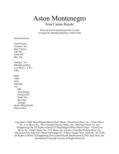 Aston Montenegro (arr. Andrew Hall)