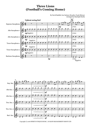 Three Lions (arr. Kayleigh Huelin)