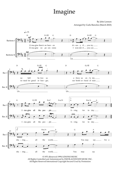 Imagine (arr. Cadu Barcelos)