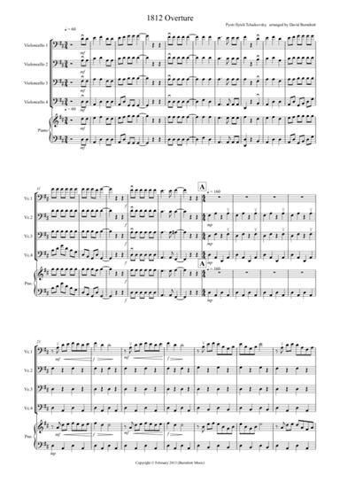 1812 Overture for Cello Quartet (arr. David Burndrett)