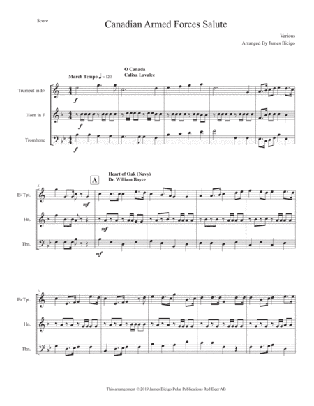 Canadian Armed Forces Salute (arr. James Bicigo)