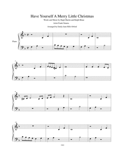 Have Yourself A Merry Little Christmas  from MEET ME IN ST. LOUIS (arr. Emily-Jane Hills Orford)