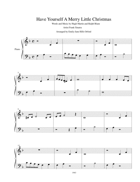 Have Yourself A Merry Little Christmas  from MEET ME IN ST. LOUIS (arr. Emily-Jane Hills Orford)