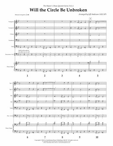 Will the Circle Be Unbroken for Brass Quintet (arr. Jeff D. Anderson)