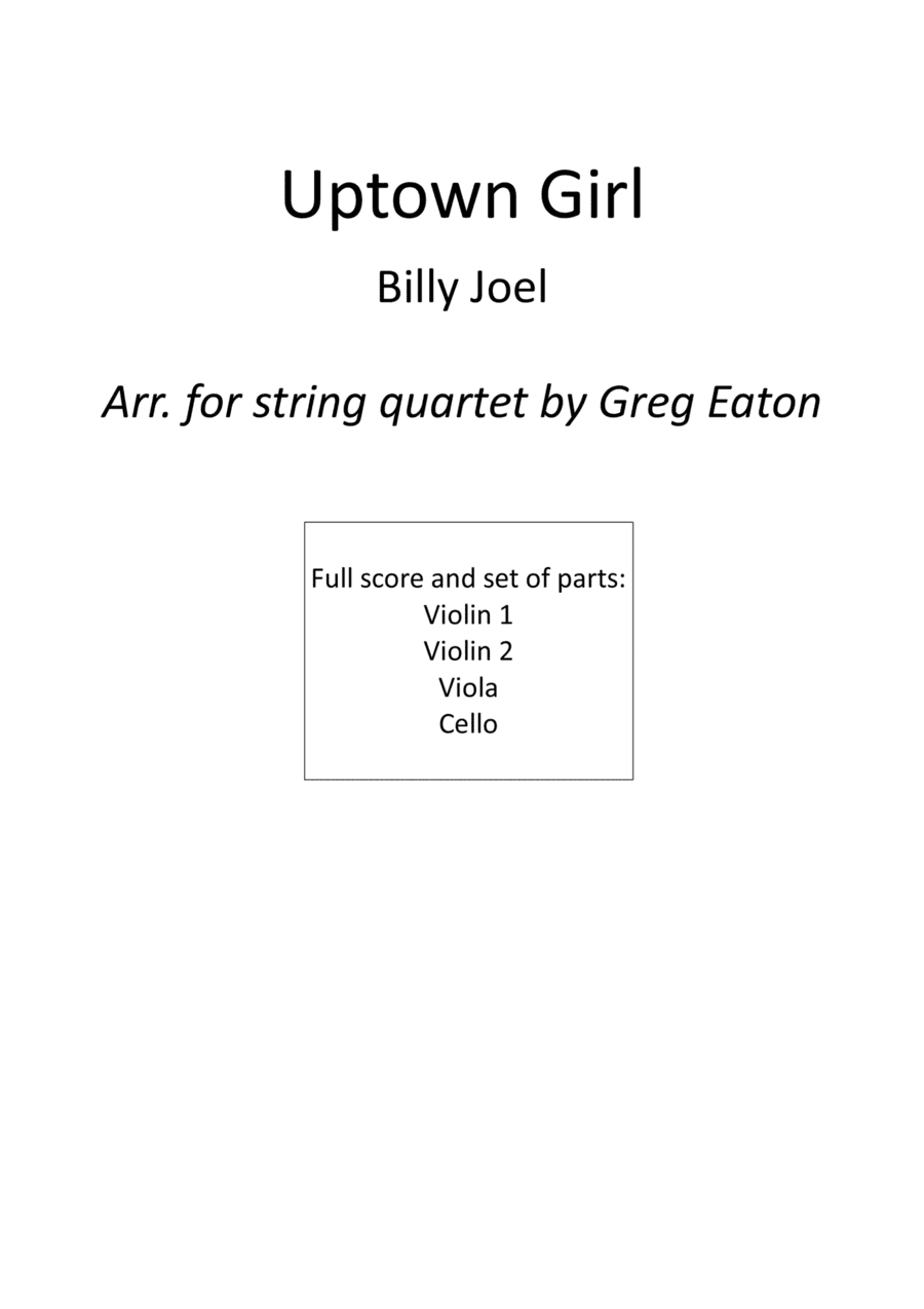 Uptown Girl (arr. Greg Eaton)