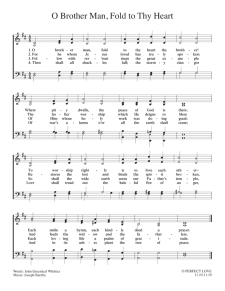O Brother Man, Fold to Thy Heart (arr. Leatherman Music Services)