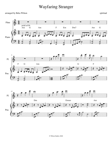 Wayfaring Stranger (arr. Beka Wilson)