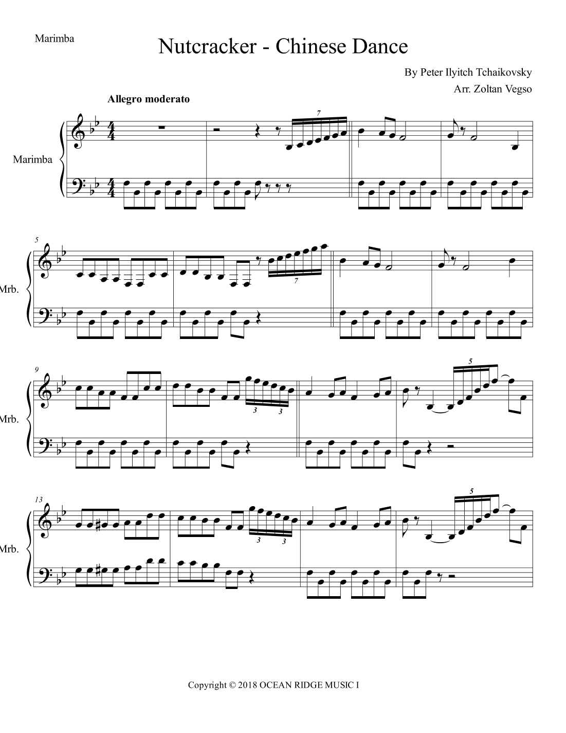 Nutcracker - Chinese Dance (arr. Zoltan Vegso)