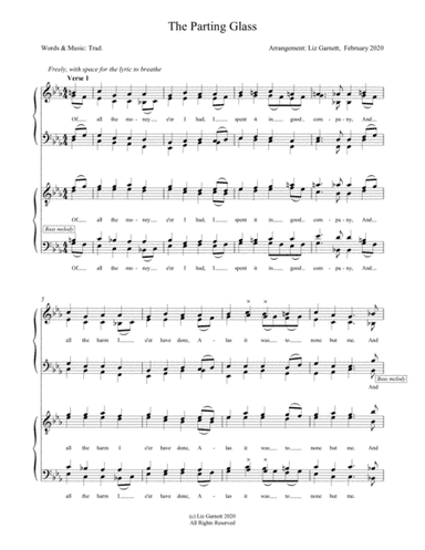 The Parting Glass (arr. Liz Garnett)