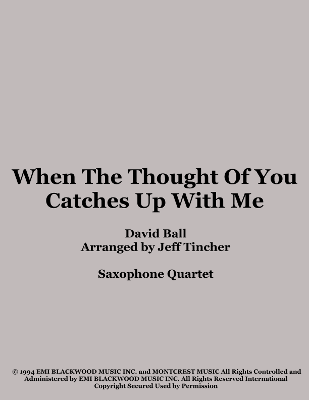 When The Thought Of You Catches Up With Me (arr. Jeff Tincher)