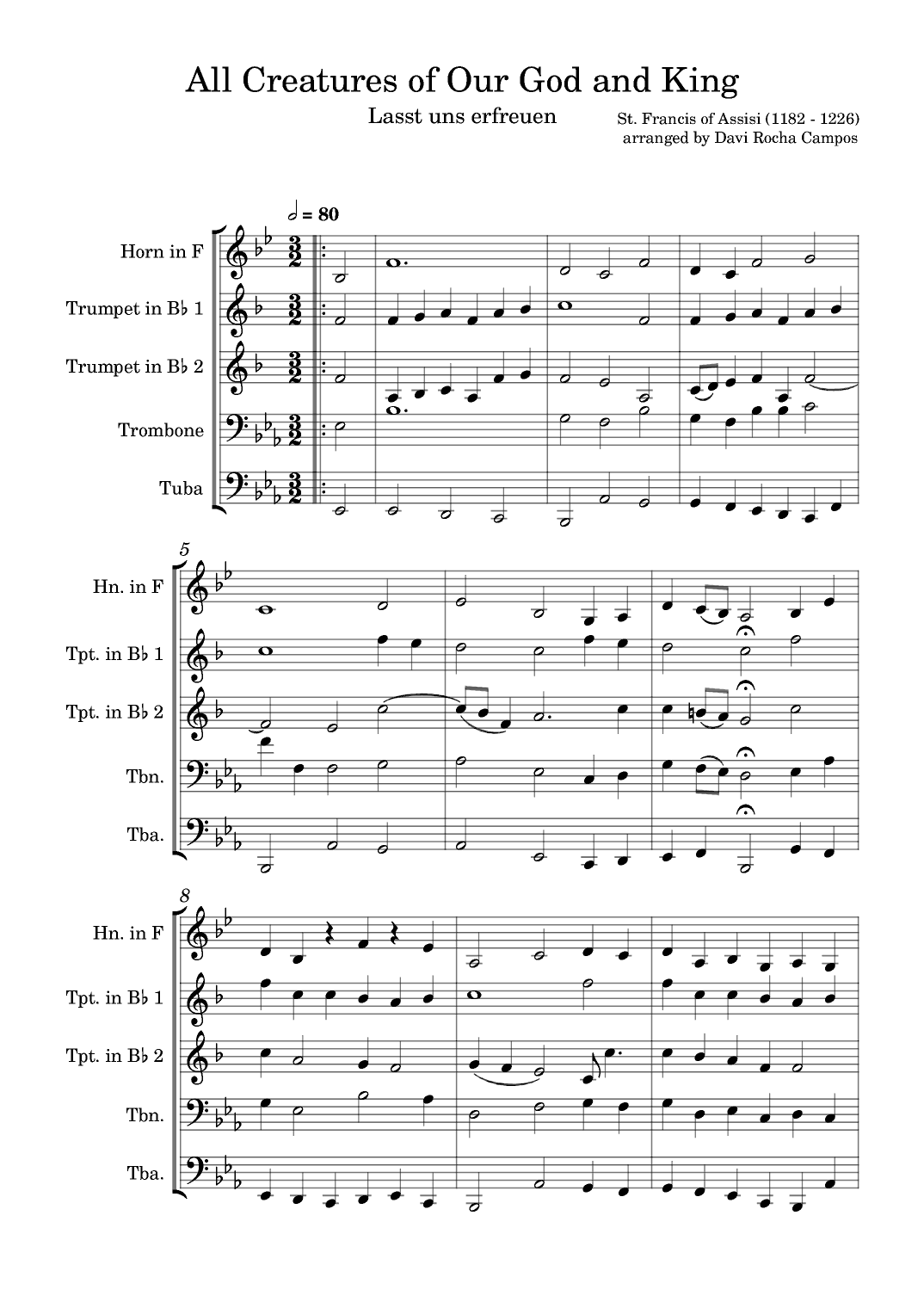 All Creatures of Our God and King (arr. Davi Rocha Campos)
