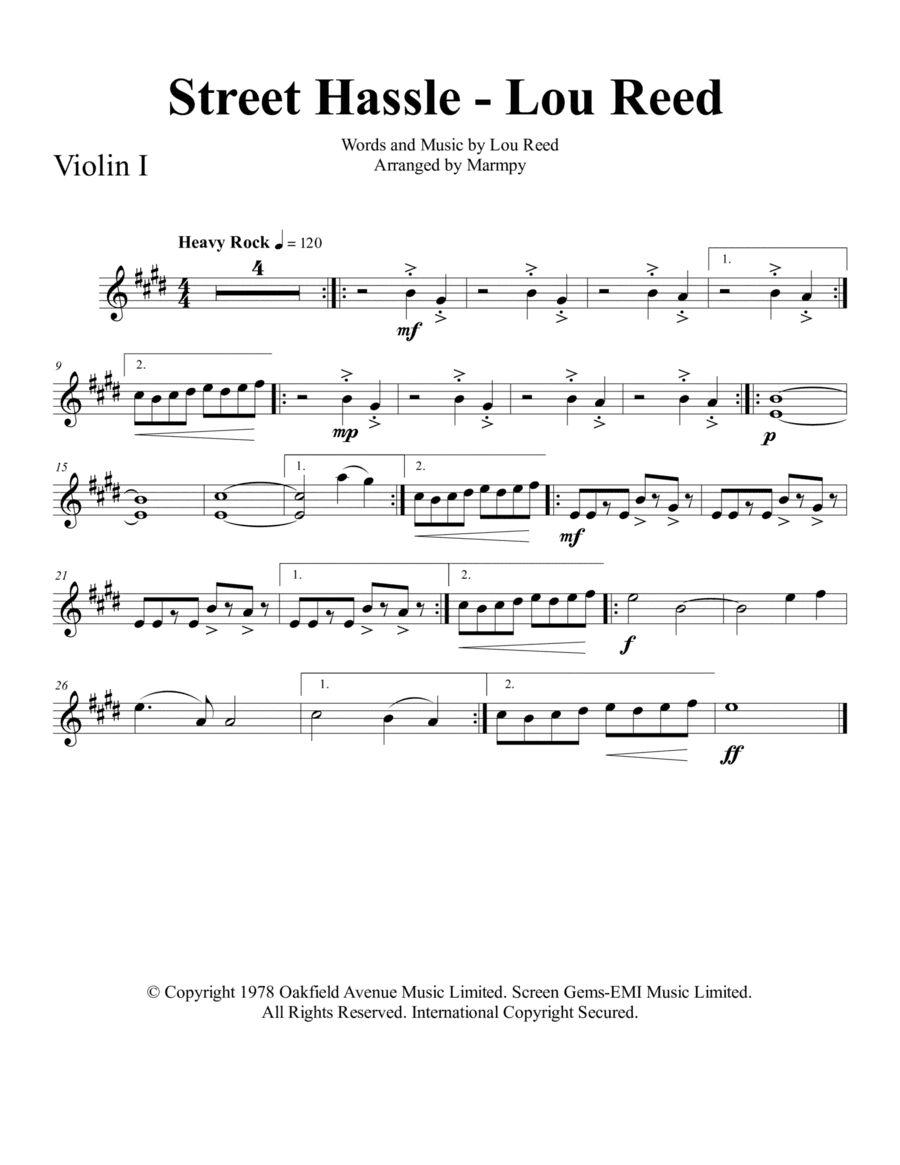 Street Hassle (arr. Marmpy)