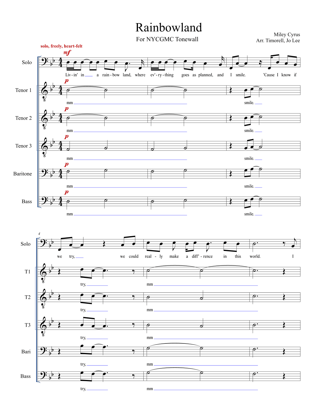 Rainbowland (arr. Timorell)
