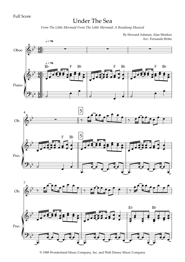 Under The Sea (arr. Fernando Britto)