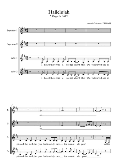 Hallelujah (arr. Jennifer Whitfield)