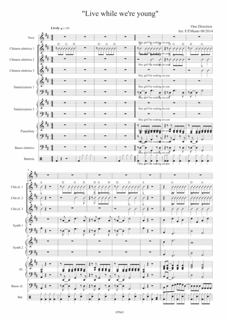 Live While We're Young (arr. Francesco Paolo Musto)