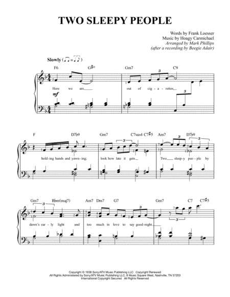 Two Sleepy People (arr. Mark Phillips)