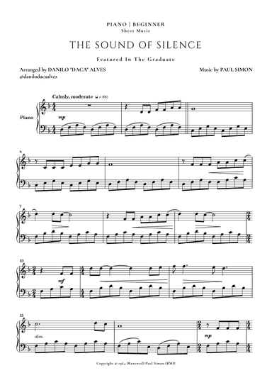 The Sound Of Silence (arr. Danilo "Daca" Alves)