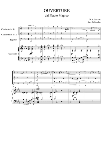 Ouverture dal Flauto Magico (arr. Sara Caliandro)