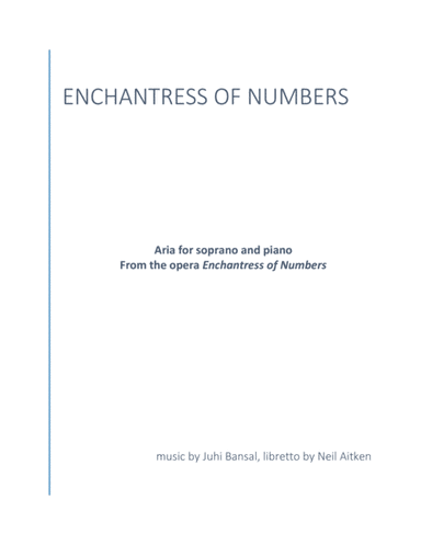 Enchantress of Numbers (aria for soprano with piano)