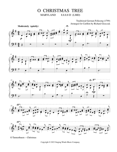 O Christmas Tree  (MARYLAND) (arr. Richard Giszczak)