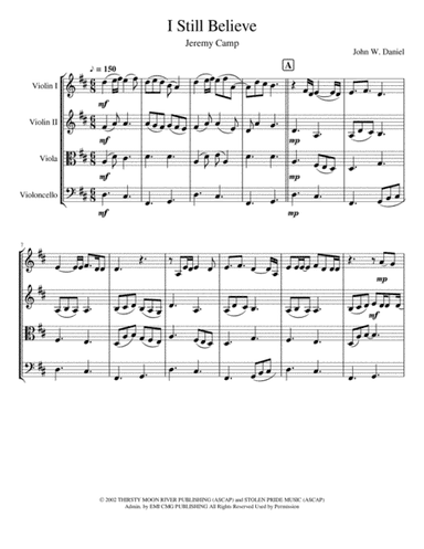 I Still Believe (arr. John W. Daniel)