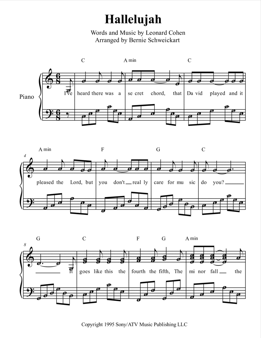 Hallelujah (arr. Bernie Schweickart)