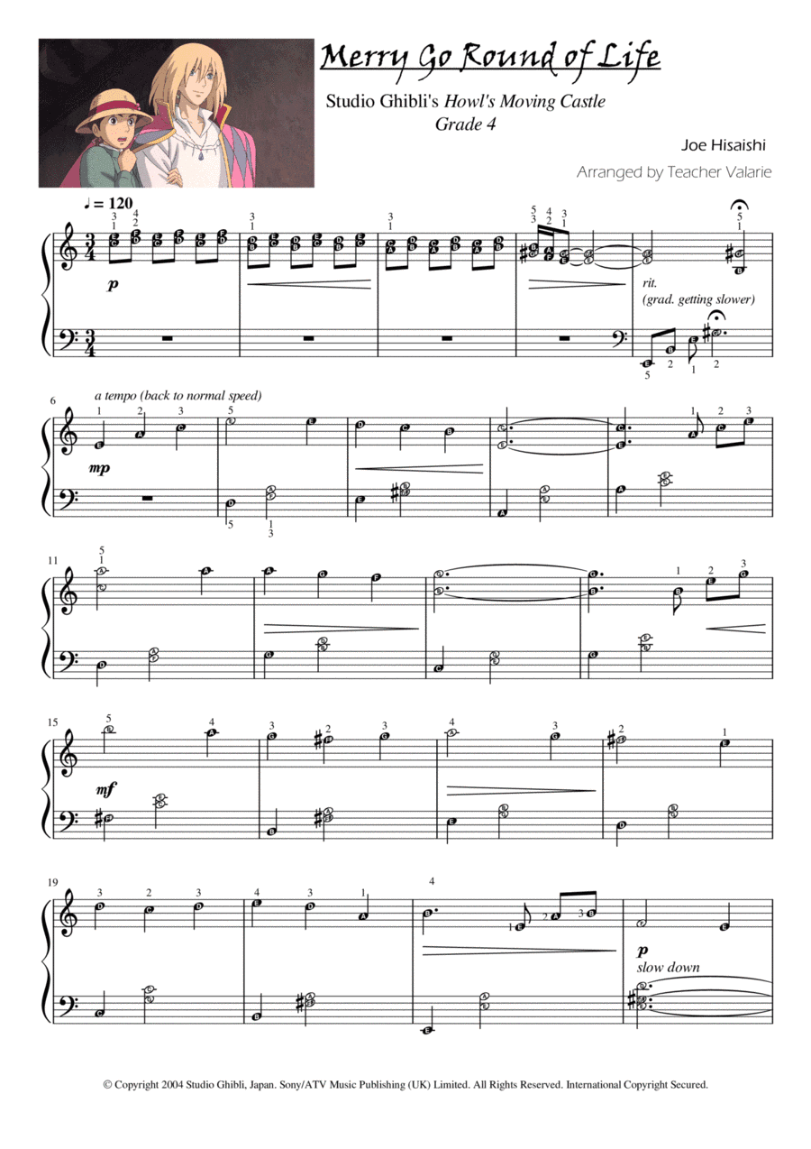 Merry-go-round Of Life (arr. Harmony Valarie @ Teacher Valarie)