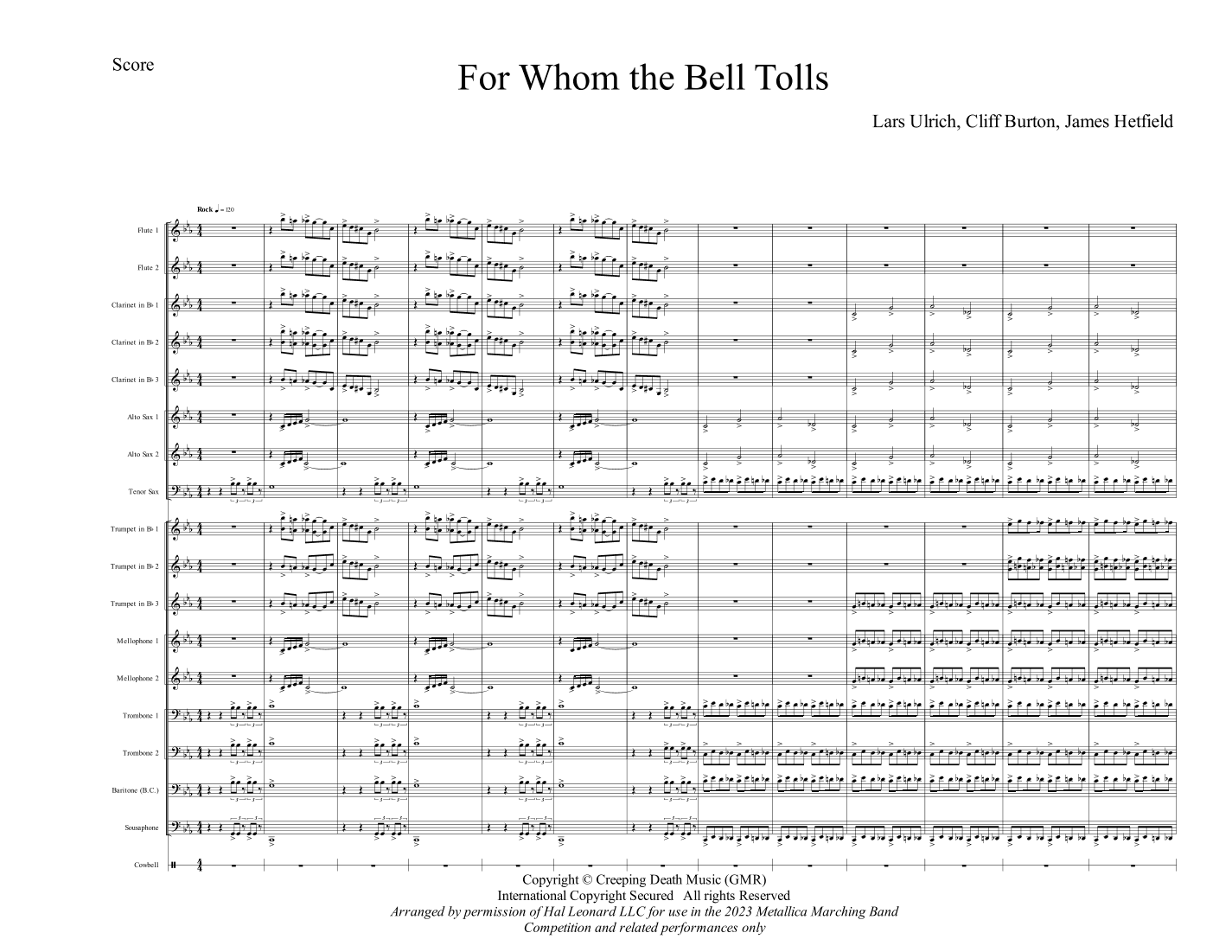 For Whom The Bell Tolls (arr. Bill Hughes)