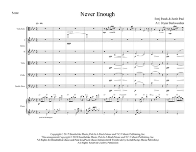 Never Enough (arr. Bryan Starkweather)