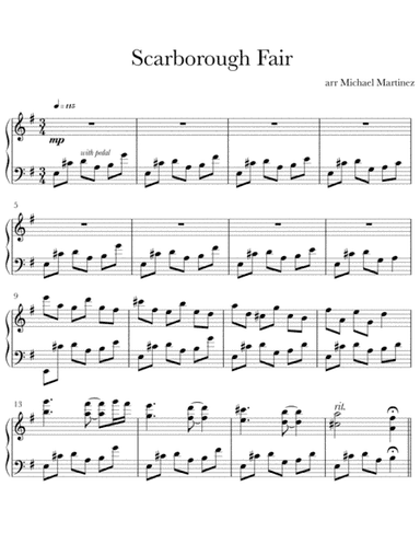 Scarborough Fair/canticle (arr. Michael Martinez)