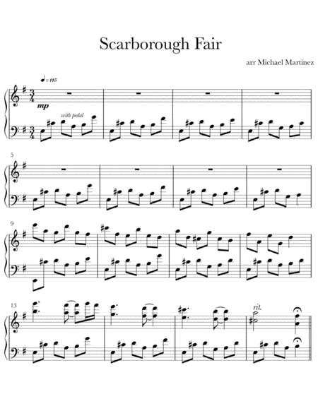 Scarborough Fair/canticle (arr. Michael Martinez)