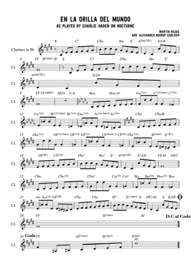 En La Orilla Del Mundo (arr. Alexander Bosrup Karlsen)