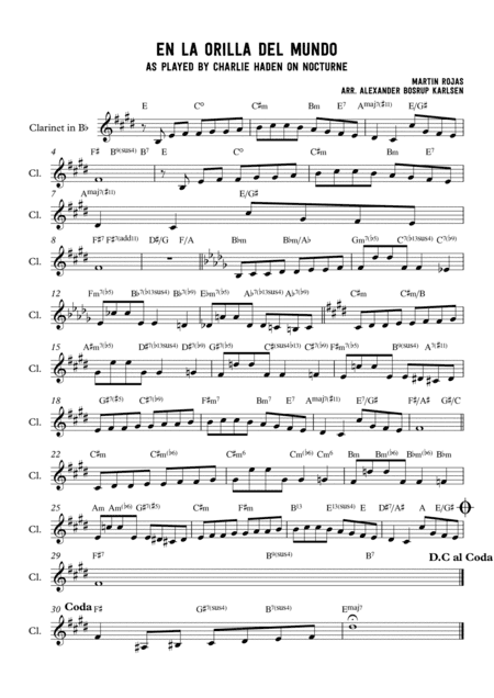En La Orilla Del Mundo (arr. Alexander Bosrup Karlsen)