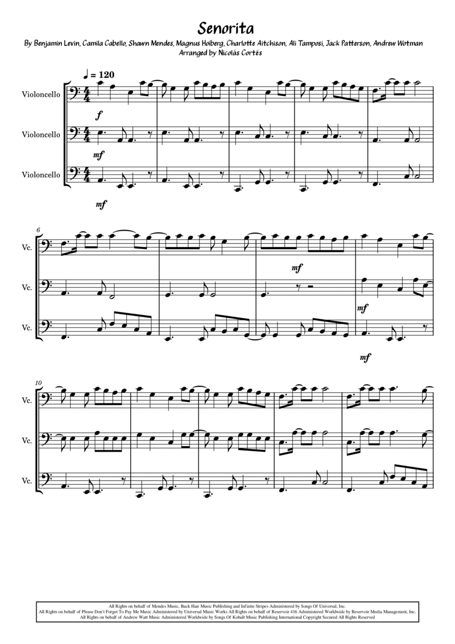Senorita (arr. Nicolás Cortés Castillo)