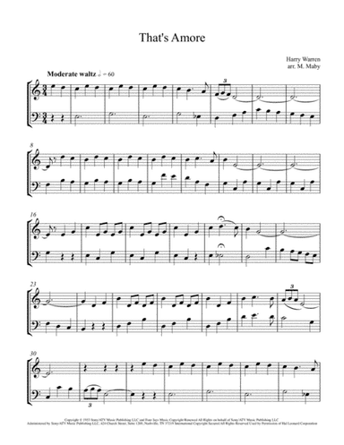 That's Amore (That's Love) (arr. Marion Maby)